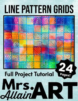 Line Pattern Design Grid Tutorial by MrsAllainArt | TPT