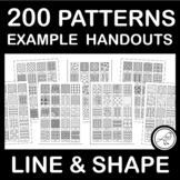 Line Art Pattern Example Handouts for Zentangle Zendoodle 
