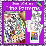 2 Line Pattern Coloring Pages inspired by Henri Matisse