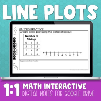 Preview of Line Plot Digital Math Notes