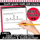 Line Plot / Fraction Addition & Subtraction | Fourth Grade