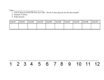 Preview of Line Plot Using Measurement --- Measure 10 Things