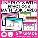 5th Grade Line Plots With Fractions Task Cards Line Plot A