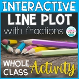Line Plot with Fractions Pencil Plotting Activity 4th Grade