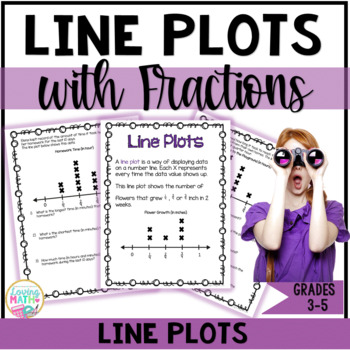 Preview of Line Plots with Fractions Worksheets