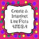 Line Plots - Create & Interpret Task Cards and *NO PREP Worksheets*