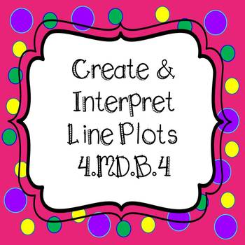Preview of Line Plots - Create & Interpret Line Plots Math Task Cards and Worksheets