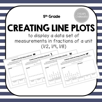 Preview of Line Plots with Fractions - Data Sets with Student Reference Sheet