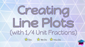 Preview of Line Plots- Creating & Interpreting (1/4 Fractions)