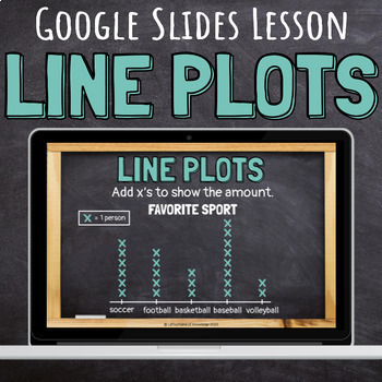 Preview of Line Plots Interpreting Categorical and Numerical Data Google Slides Lesson
