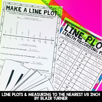 Preview of Line Plots Mini-Project: 4th Grade Math Centers 4.MD.4