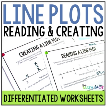 Preview of Line Plots Worksheets | Differentiated Line Plots With Fractions