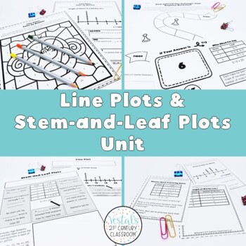 Preview of Line Plots and Stem-and-Leaf Plots Lessons (Math SOL 5.PS.1)
