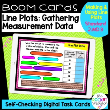 Preview of Line Plots for Second Grade BOOM™ Cards 2.MD.9