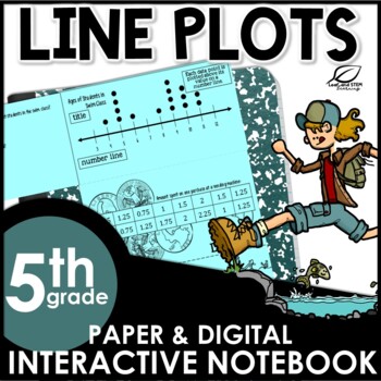 Preview of Line Plots or Dot Plots Interactive Notebook Set | Distance Learning