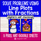 Line Plots with Fractions | Digital Pixel Art | Measuremen