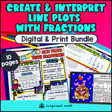 Line Plots with Fractions Guided Notes & Pixel Art | 5th G