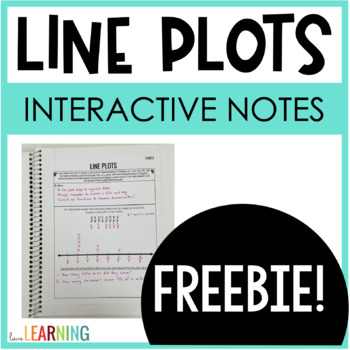 Preview of Line Plots with Fractions Interactive Notes Activity 