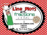 Line Plots with Fractions Math Center {4.MD.B.4 and 5.MD.B.2}