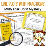 Line Plots with Fractions Math Task Card Mystery - 4th Gra