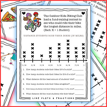 Line Plots with Fractions Practice Problems ⭐ Distance Learning ⭐