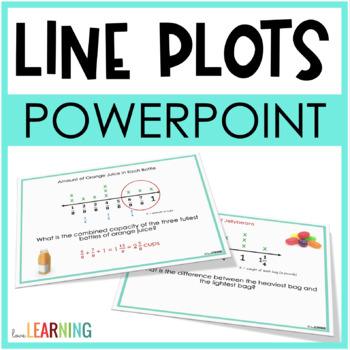 Preview of Line Plots with Fractions Slides Lesson - Math for 5th Grade
