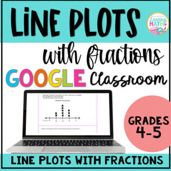 Preview of Line Plots with Fractions for  GOOGLE Classroom 