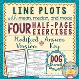 Line Plots with Mean Median and Mode Worksheets