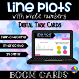 Line Plots with Whole Numbers Boom Cards™ Digital Task Cards