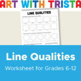 Line Qualities Art Worksheet