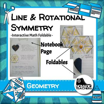 Preview of Line Symmetry and Rotational Symmetry interactive notebook math foldable