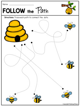 line tracing pre writing activities by polliwog place tpt