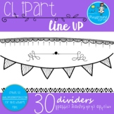 Line UP (lines & banner clipart)