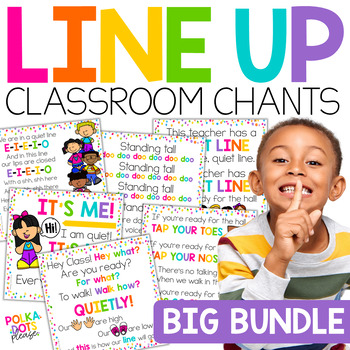 Preview of Line Up Chants and Songs BUNDLE for Classroom Management and Transitions