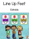 Classroom Line Up Spots | Line Up Feet - Editable