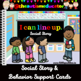 Line Up Social Story and Behaviour Prompt Cards