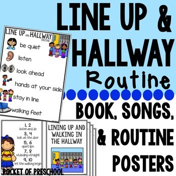 Preview of Line Up and Hallway Routine Posters, Books, Songs, and Floor Spots