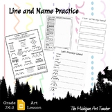 Line and Name Practice - Early Elementary - Beginning Of T