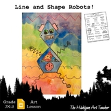 Line and Shape Robots Drawing Activity - Early Elementary 