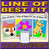 Line of Best Fit - Color by Numbers - 8.SP.A.2 Worksheets
