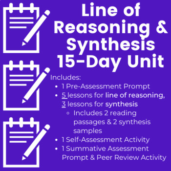 Preview of Line of Reasoning & Synthesis 15-Day Unit (AP Lang CED Unit 3)