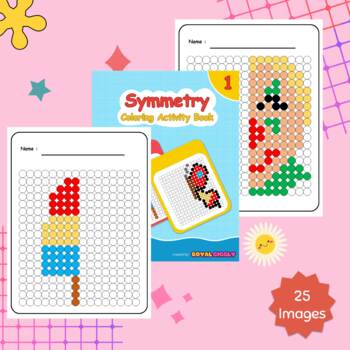 Line of Symmetry Coloring Activity | Digital Math Mosaic Art | Grid ...