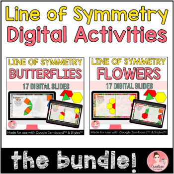 Preview of Line of Symmetry Digital Activities with Google Jamboard™ and Google Slides™