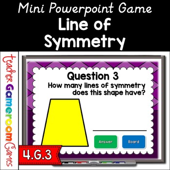 Preview of Line of Symmetry Mini Game - Geometry Games - Digital Resources
