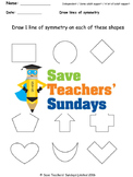 Line of symmetry (with shapes) lesson plans, worksheets and more