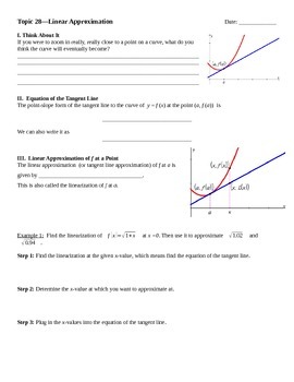 Preview of Linear Approximation Notes
