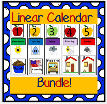 Printable Linear Calendar / Back to School by Heather J TPT