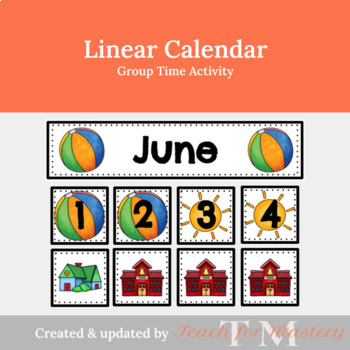 Preview of Linear Calendar for Preschool