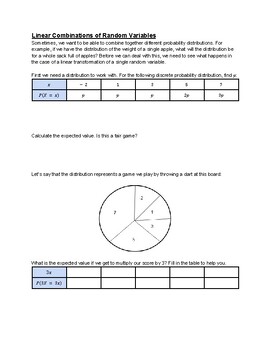 Preview of Linear Combinations of Random Variables (IB HL Applications and Interpretations)