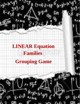 Preview of Linear Equation Families Grouping Game